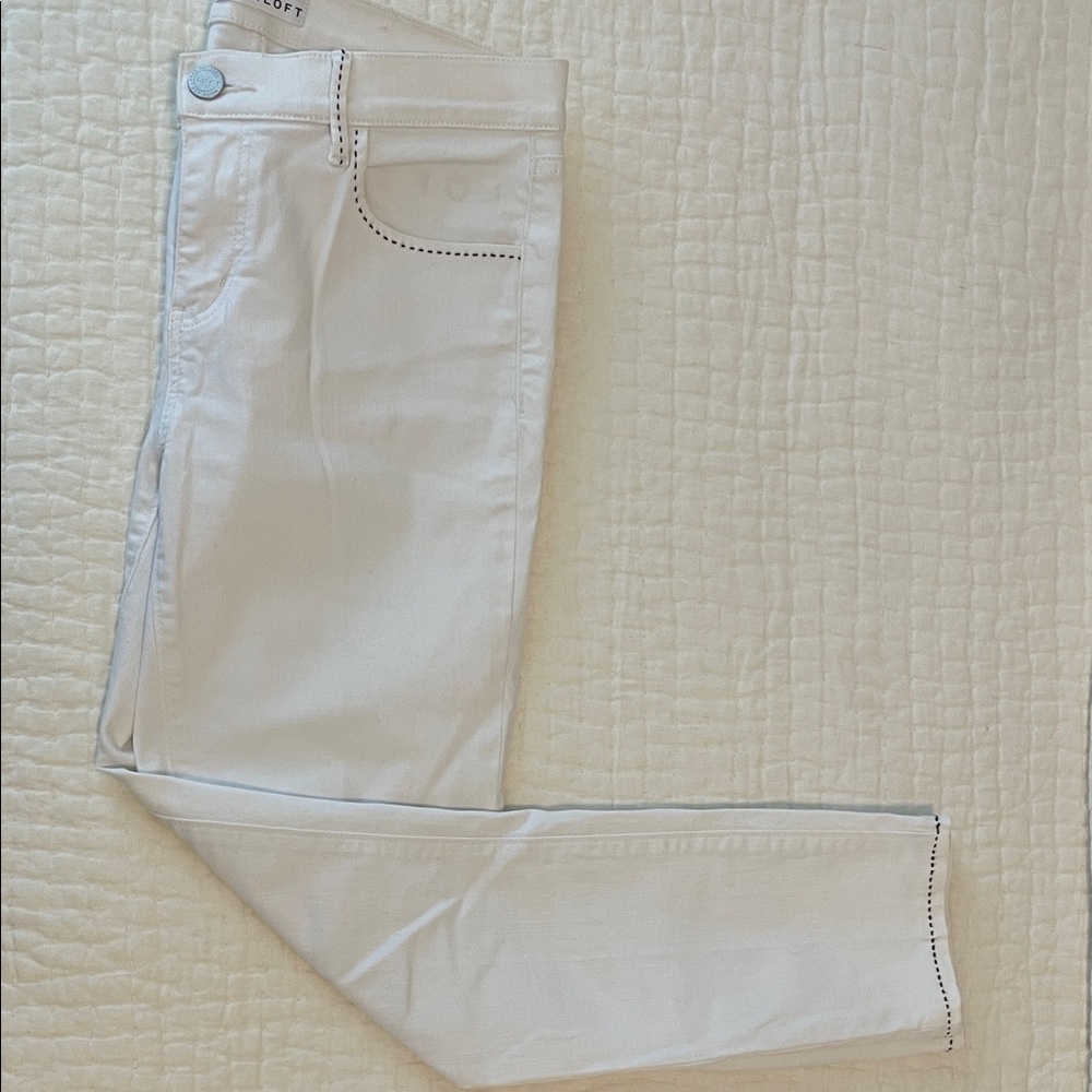 LOFT Women's Crisp White Skinny Jeans